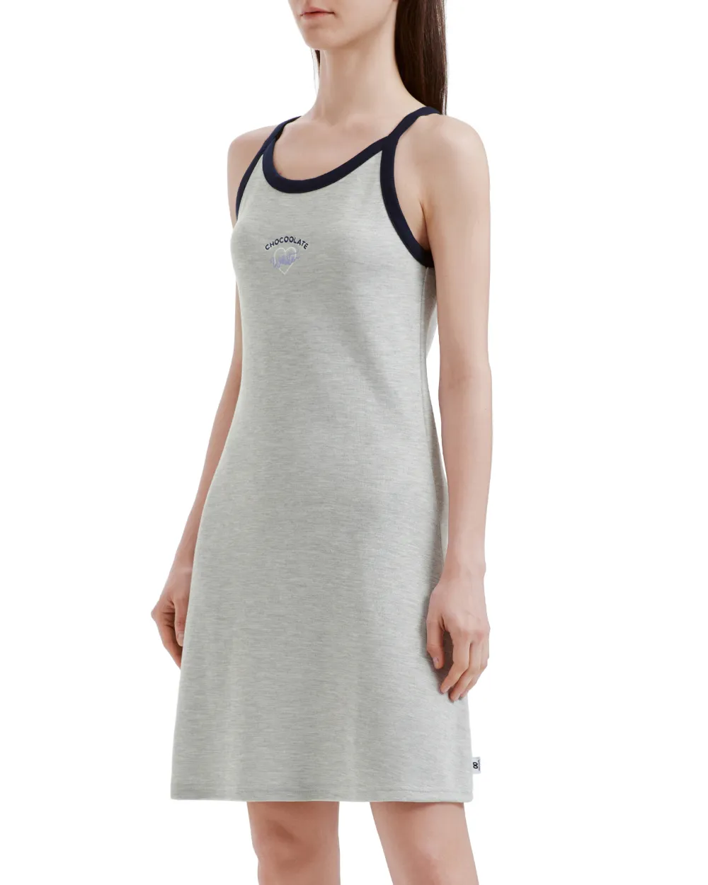  Chocoolate Logo-embroidered Mini Dress - Grey 