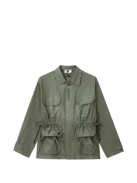 izzue drawstring-waist military jacket