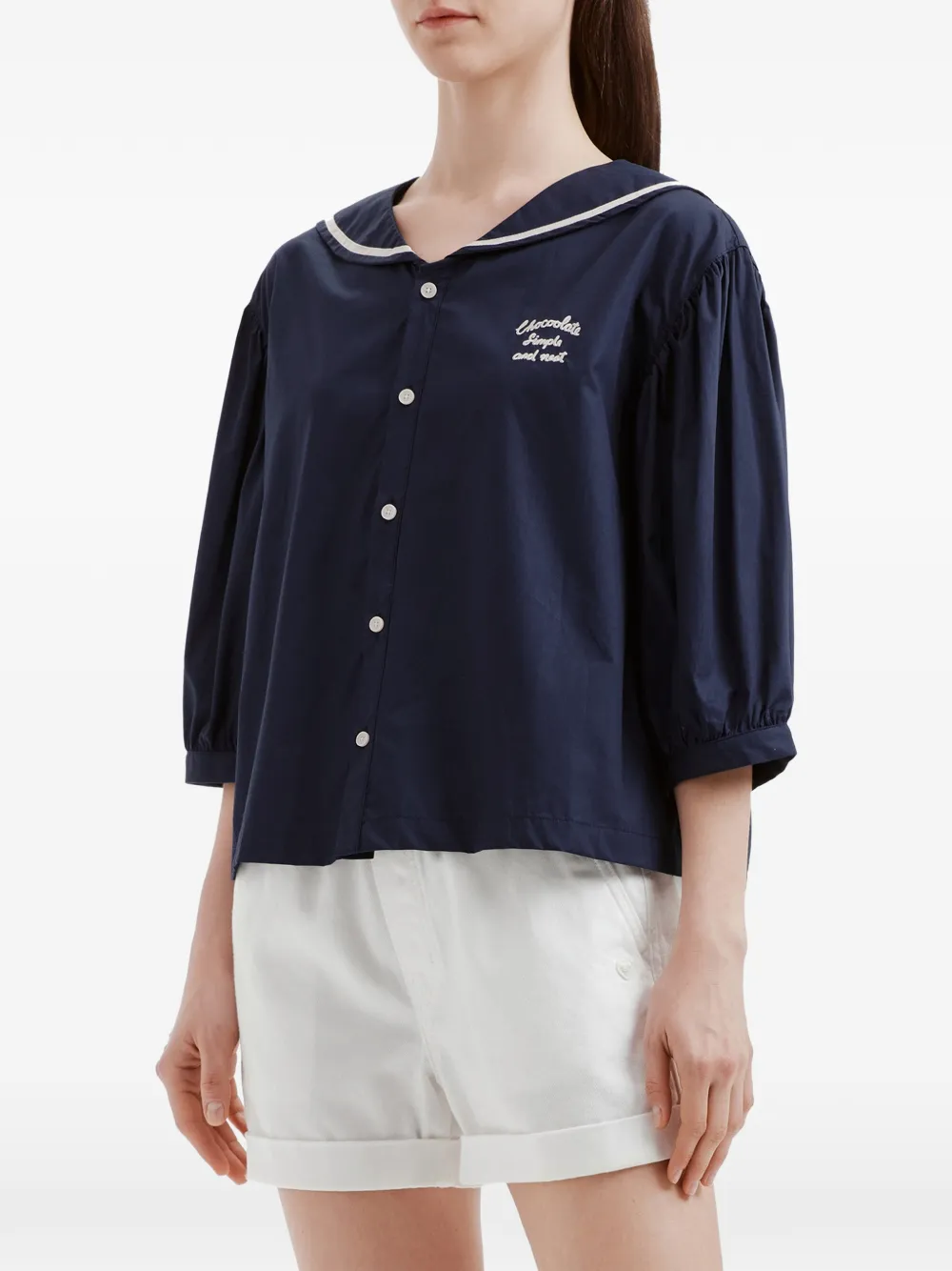  Chocoolate Buttoned Shirt - Blue 