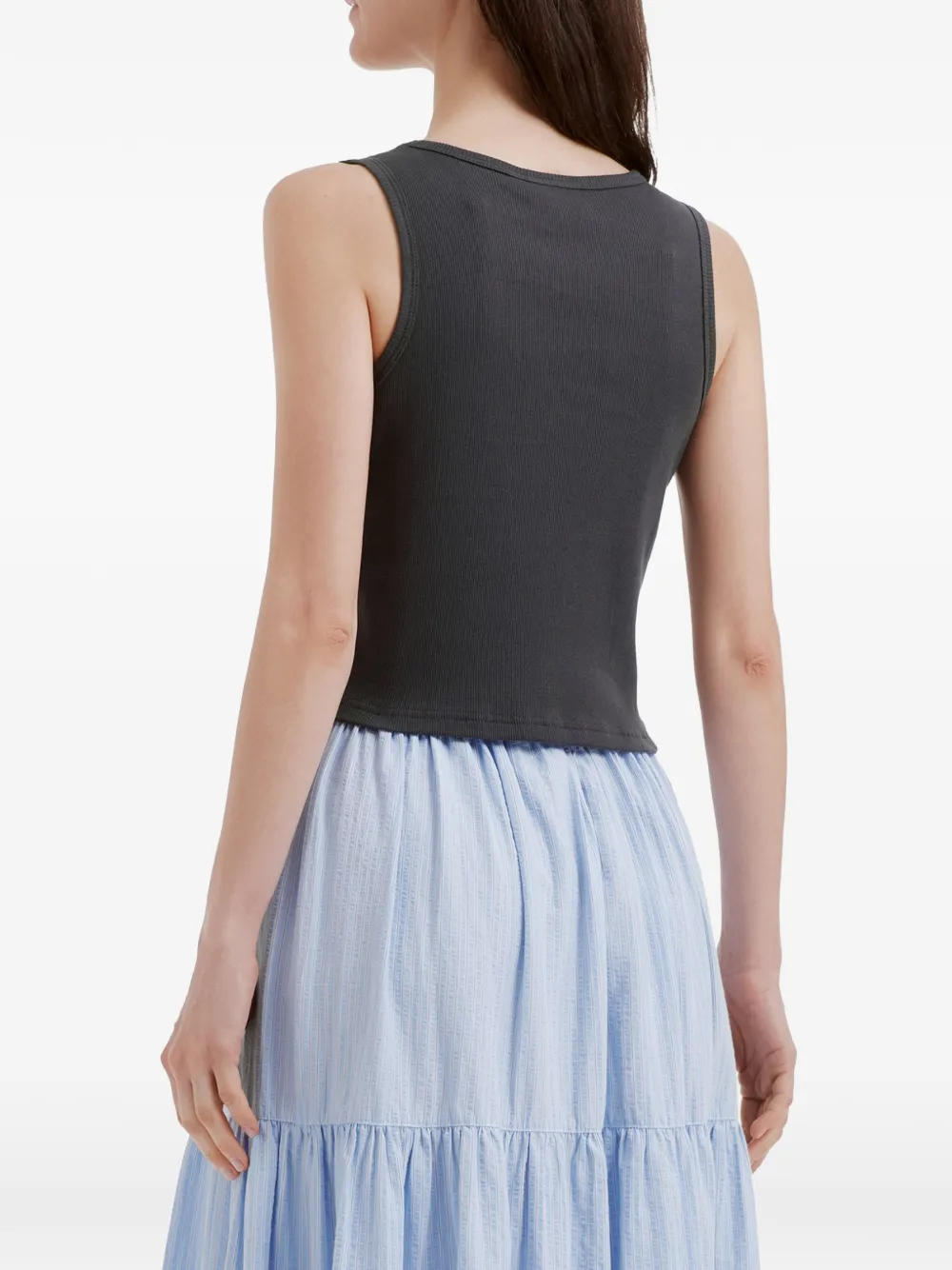  Chocoolate Logo-embroidered Top - Grey 