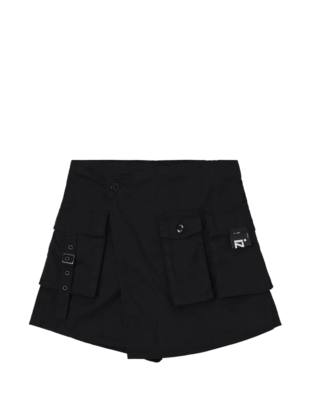 izzue logo-patch shorts - Nero