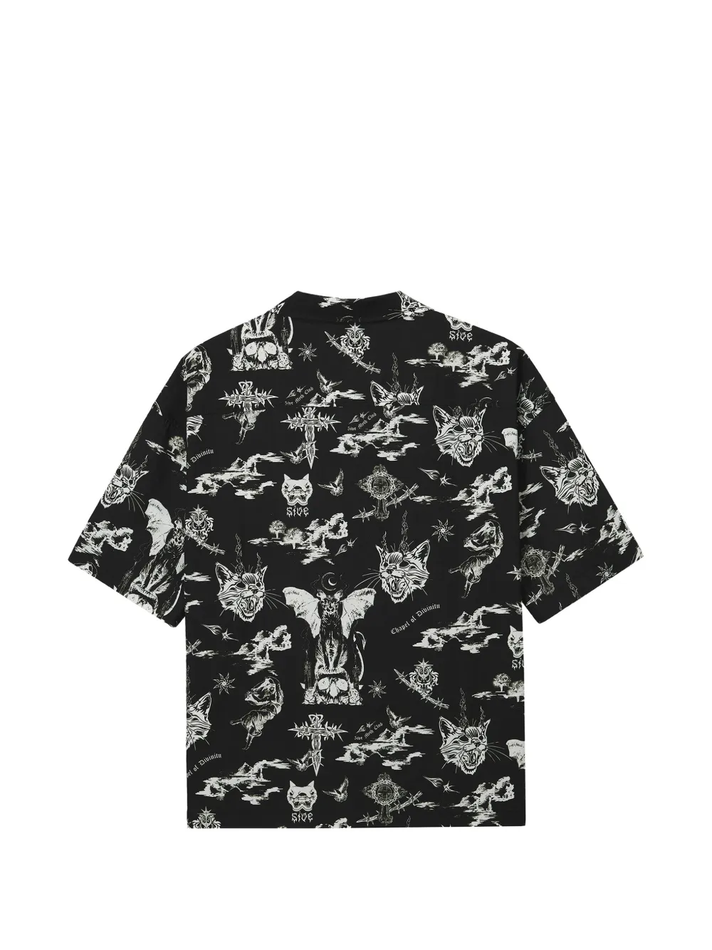 Buttoned Graphic Print Shirt