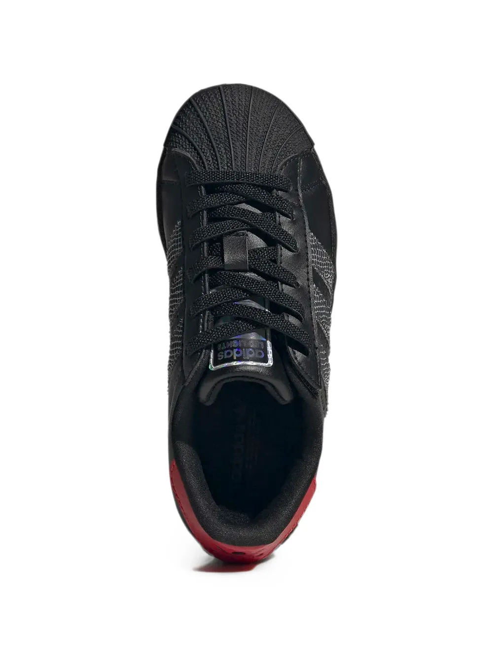 adidas Kids Superstar snakeskin-print sneakers Zwart