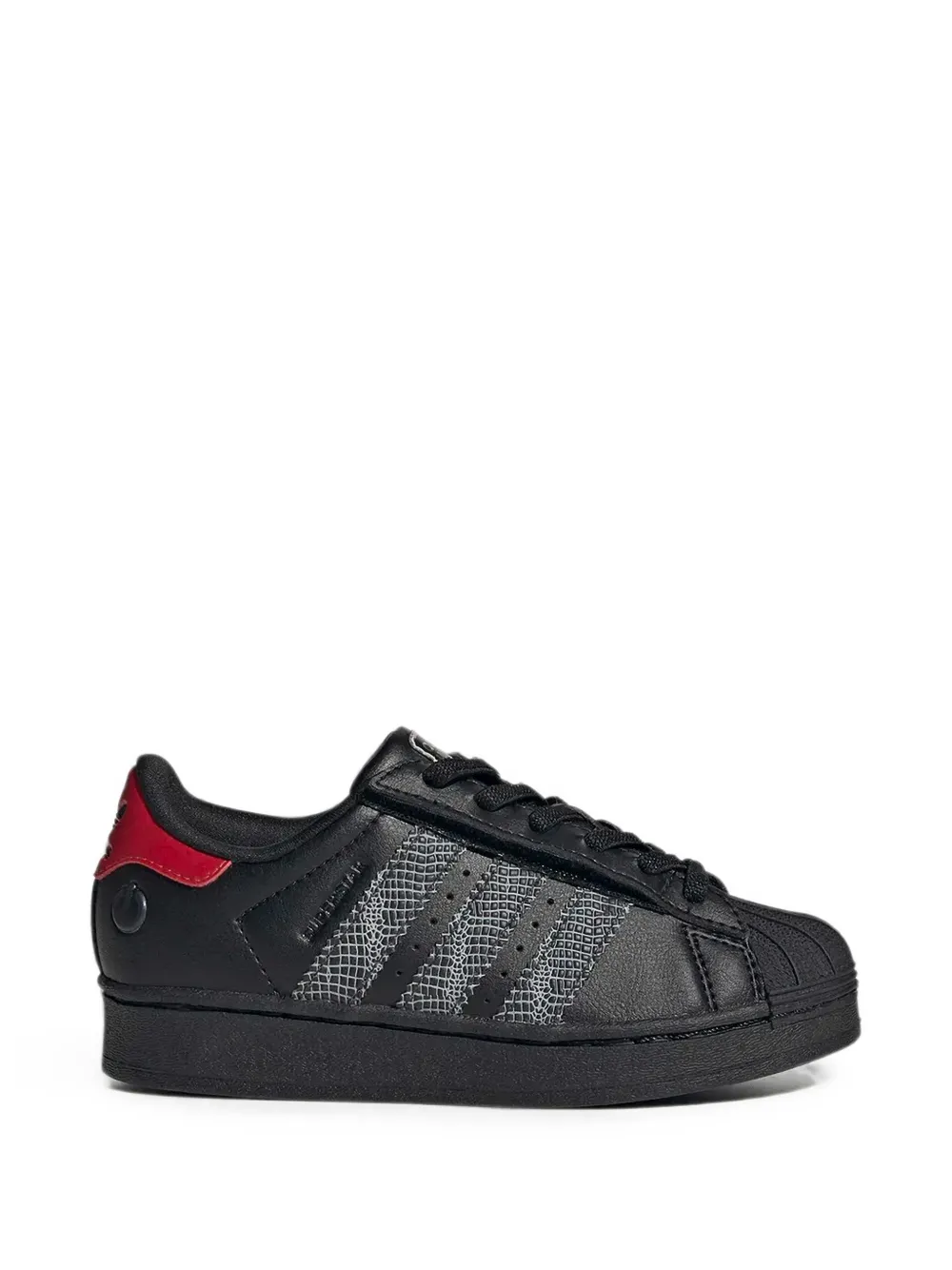 adidas Kids Superstar snakeskin-print sneakers Zwart