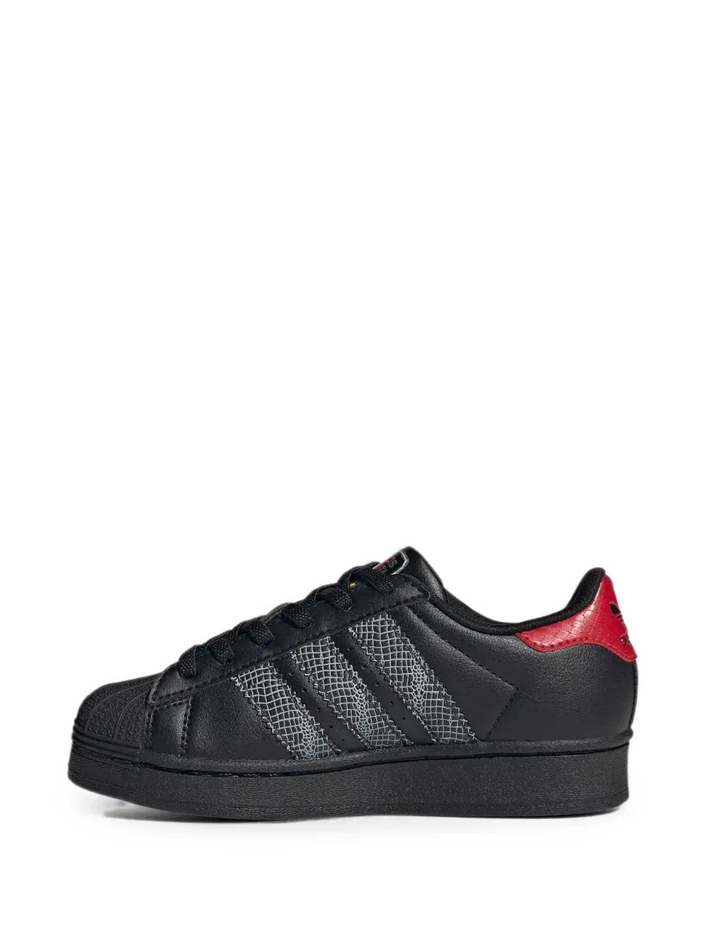 adidas Kids Superstar snakeskin-print sneakers Zwart