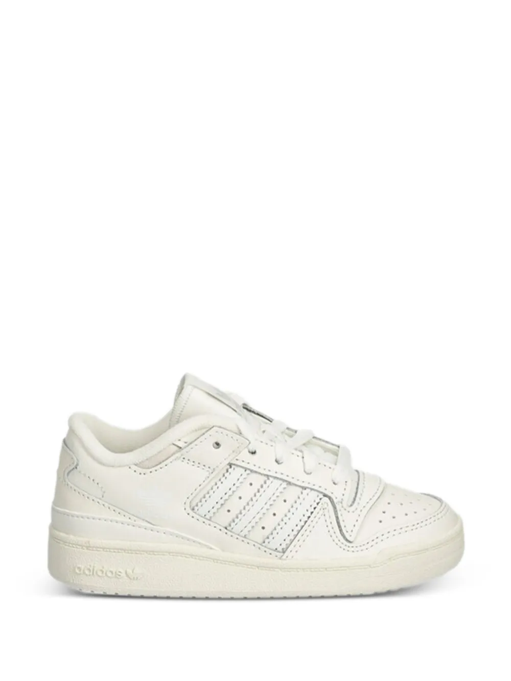 adidas Kids Forum Low sneakers met geperforeerde details en strepen Wit
