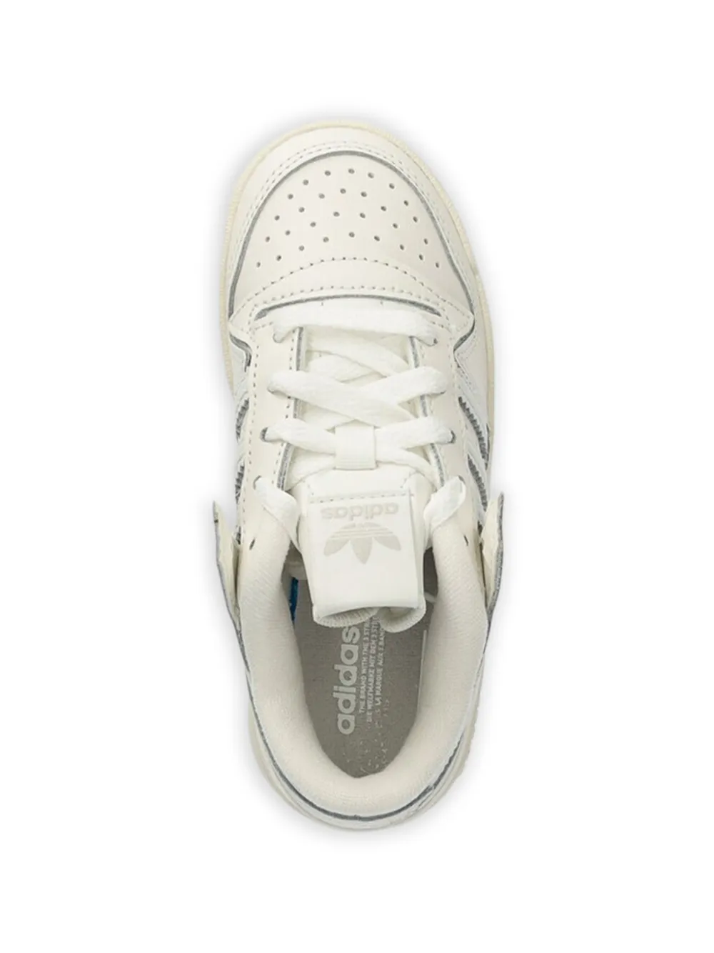 adidas Kids Forum Low sneakers met geperforeerde details en strepen Wit