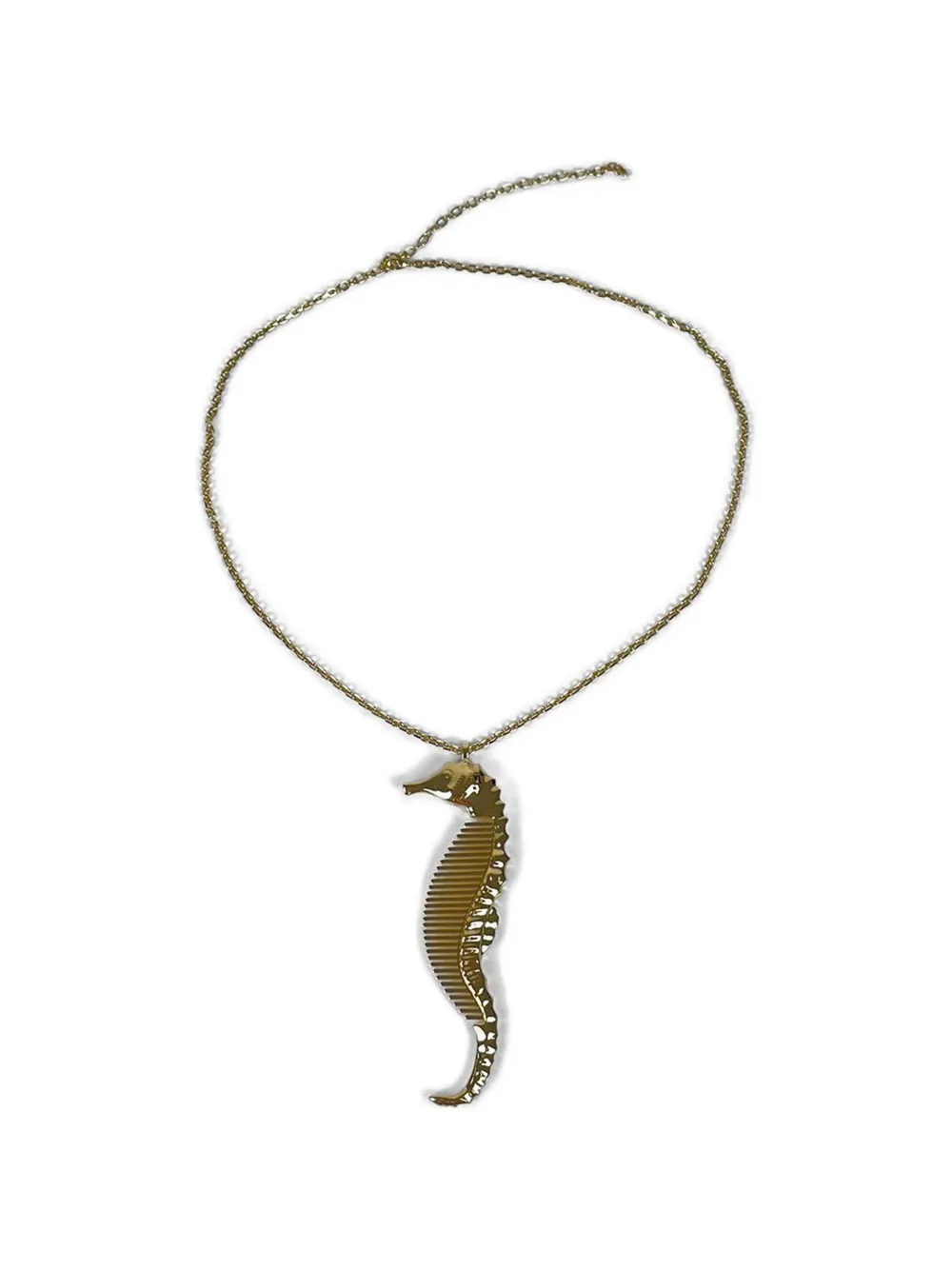 Vivetta seahorse-pendant cable-link necklace - Oro