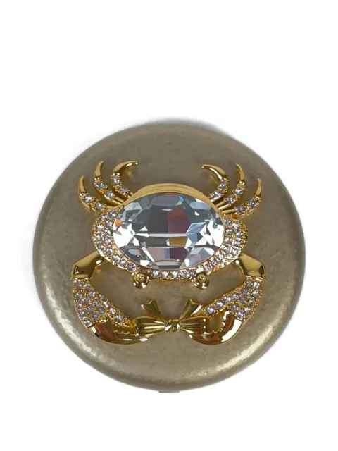 Vivetta crab-embellished crystal bag mirror