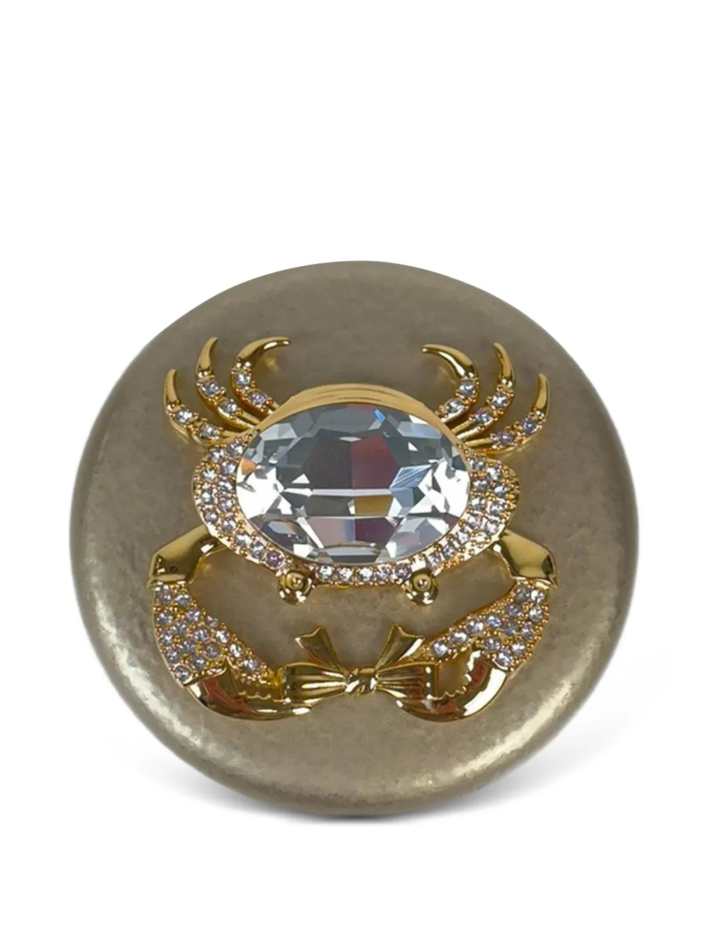 Vivetta crab-embellished crystal bag mirror - Oro