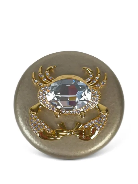 Vivetta crab-embellished crystal bag mirror