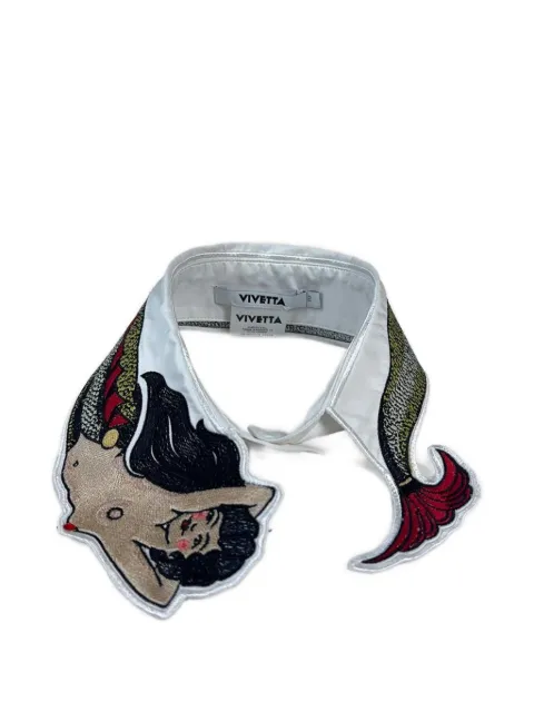 Vivetta embroidered-mermaid motif collar