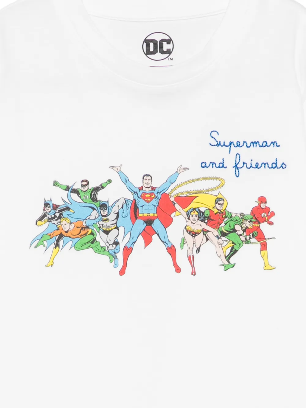 MC2 Saint Barth Kids x DC Denver T-shirt met grafische stripprint Wit