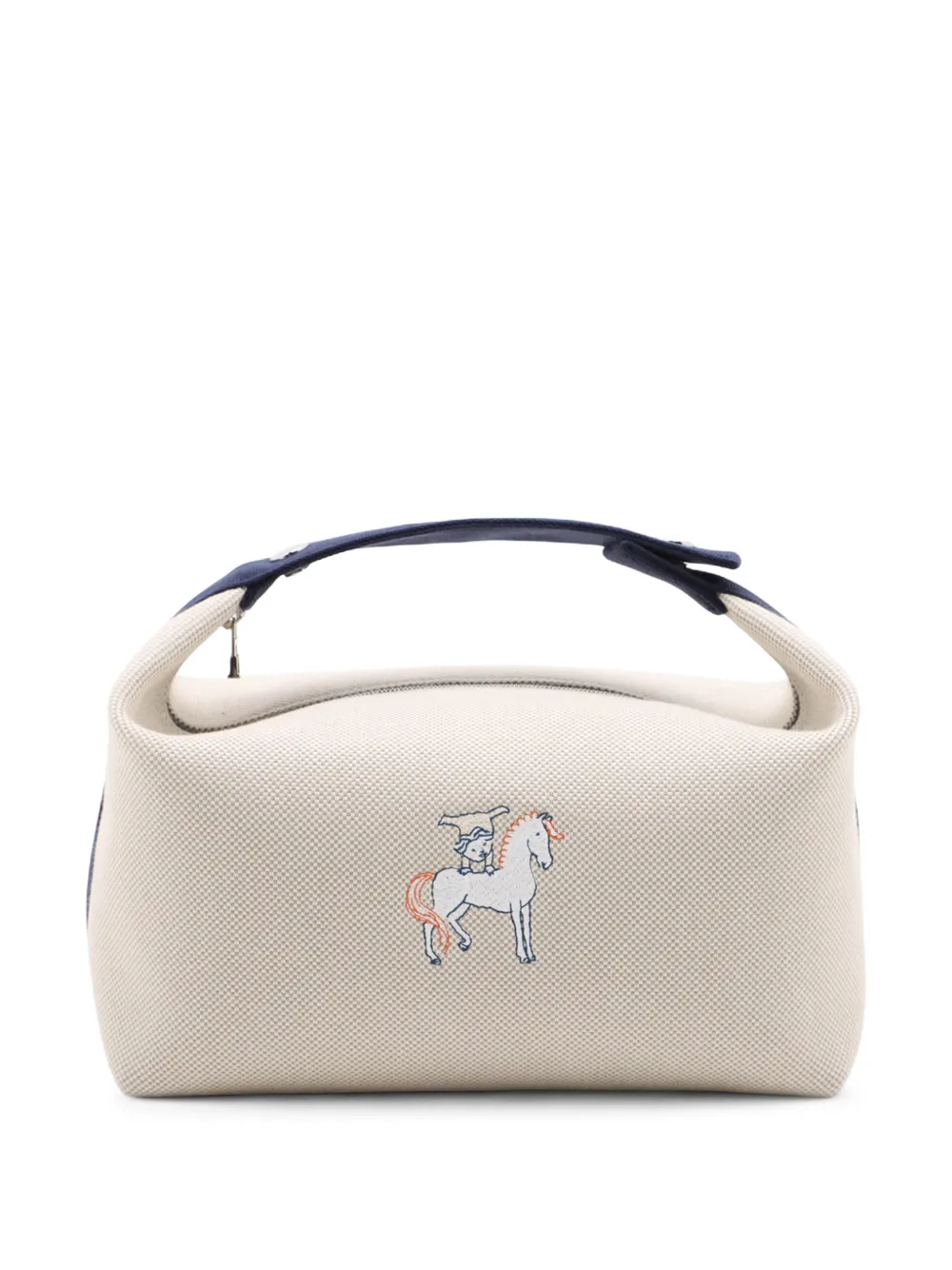 Hermès Pre-Owned 2021-2025 Large Toile Bride A Brac Cabriole Case vanity bag - Blue