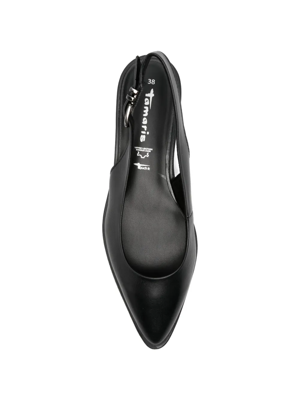 TAMARIS Slingback ballerina's Zwart