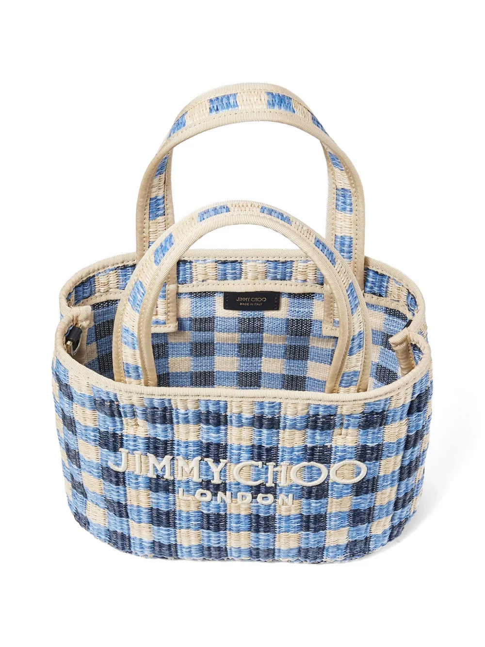  Jimmy Choo Mini Beach Tote Bag - Blue 