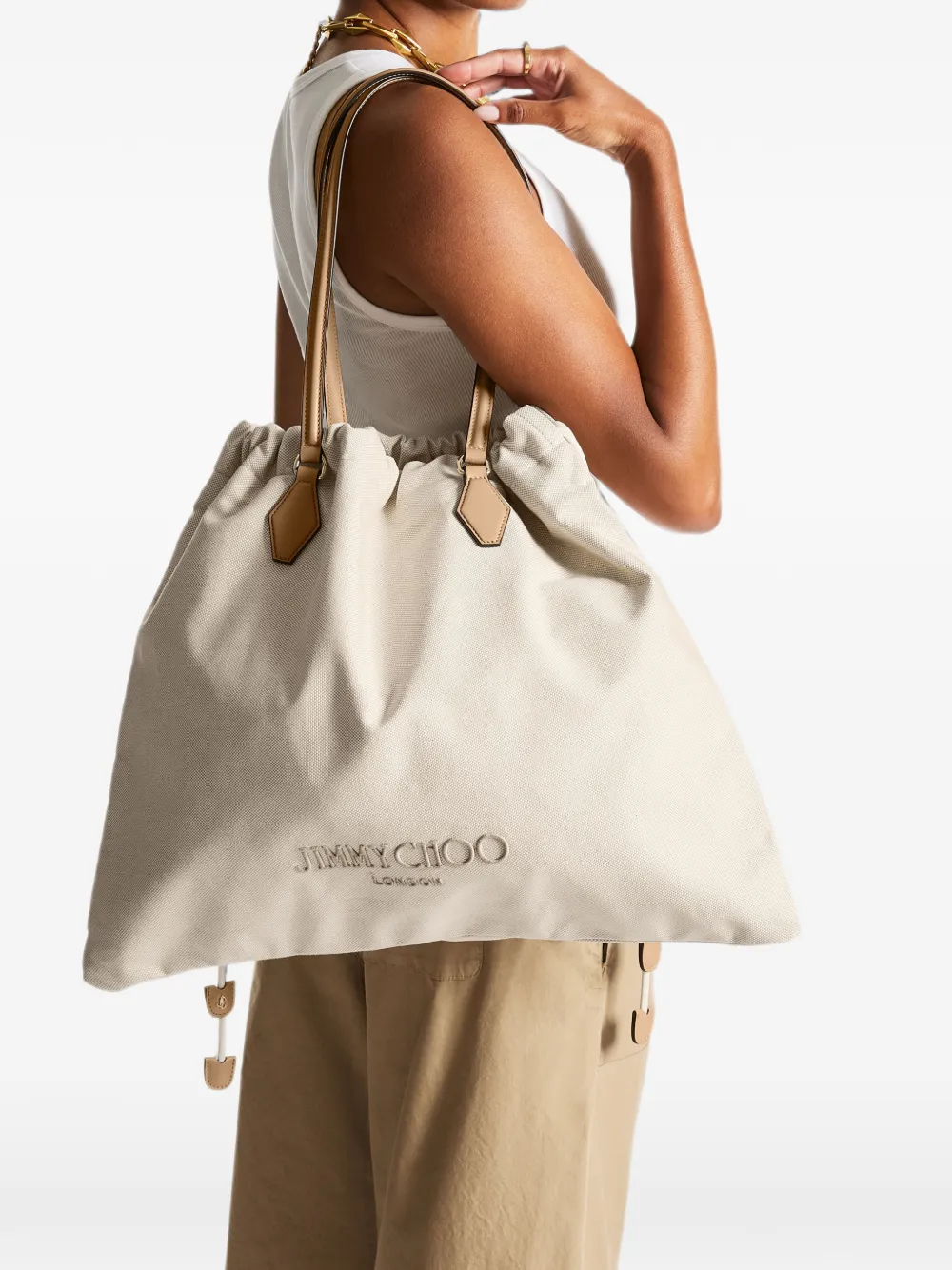 Jimmy Choo ドローストリング ハンドバッグ M | ニュートラル