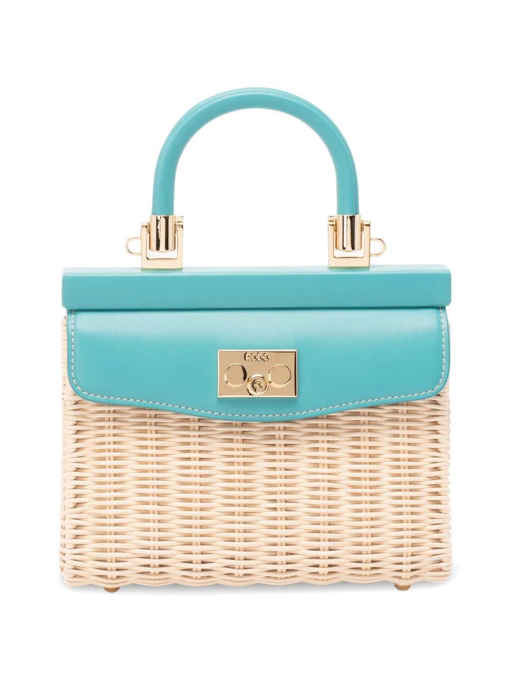 Rodo Small Wicker Tote Bag - Neutrals 