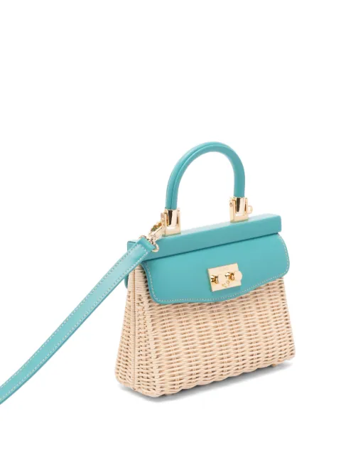 Rodo small wicker tote bag