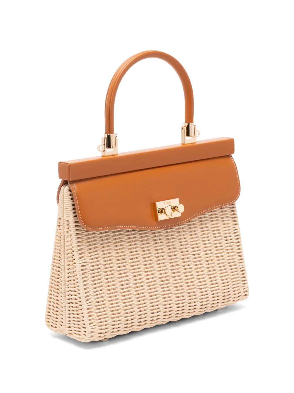  Rodo Small Wicker Tote Bag - Neutrals 
