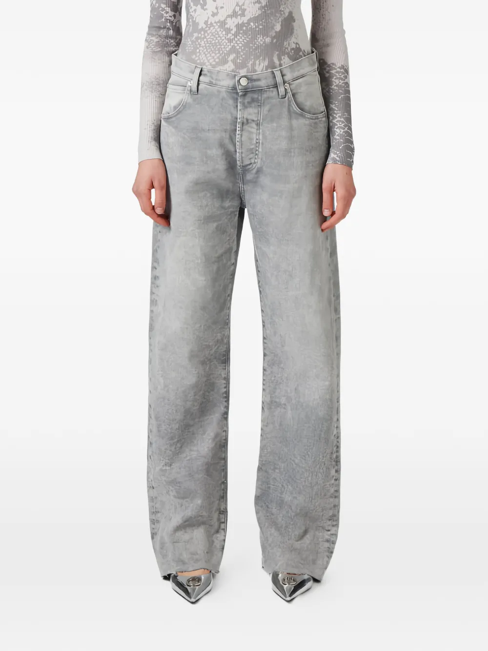 Iceberg Jeans con design a cinque tasche - Grigio