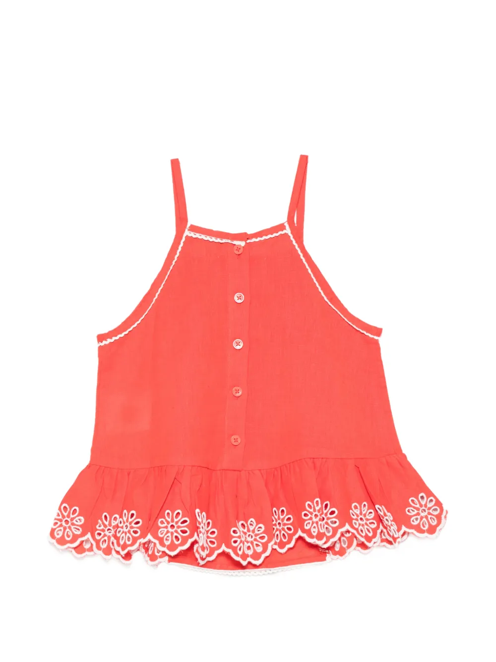 Embroidered-Detail Top