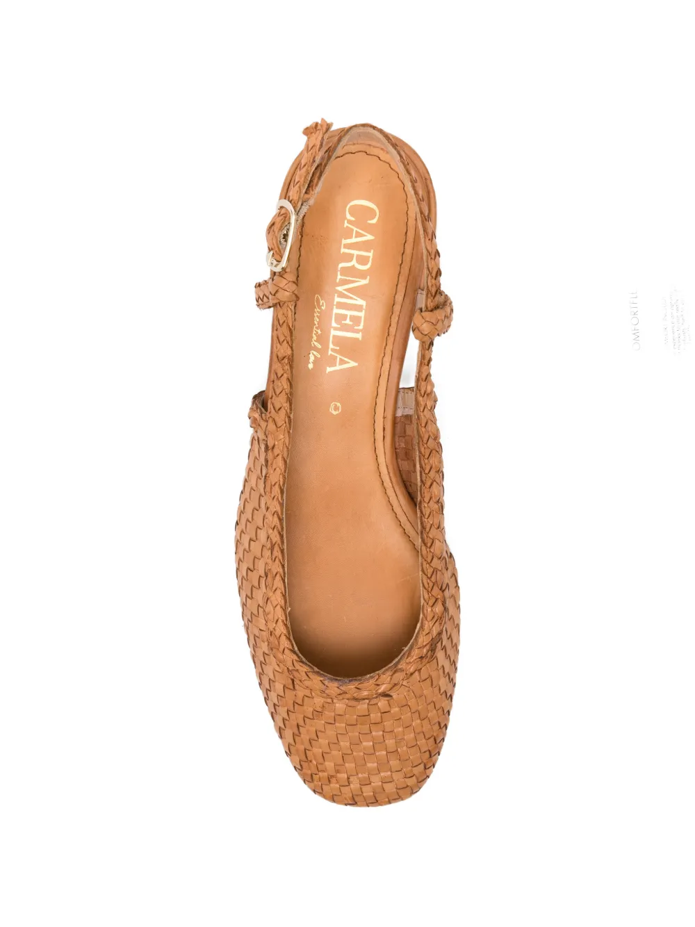 Carmela Geweven slingback ballerina's Beige