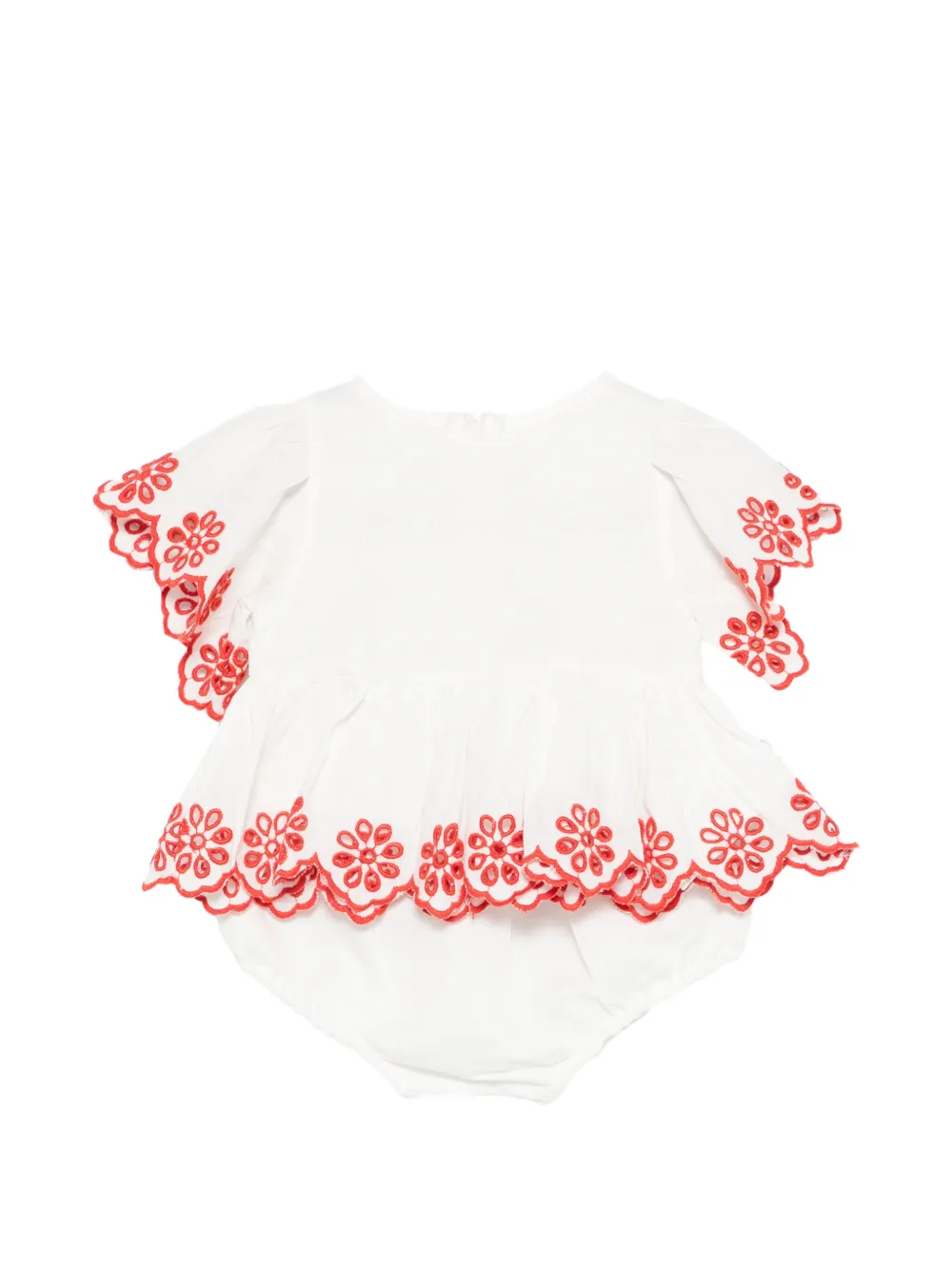 Stella McCartney Kids embroidered dress - Bianco
