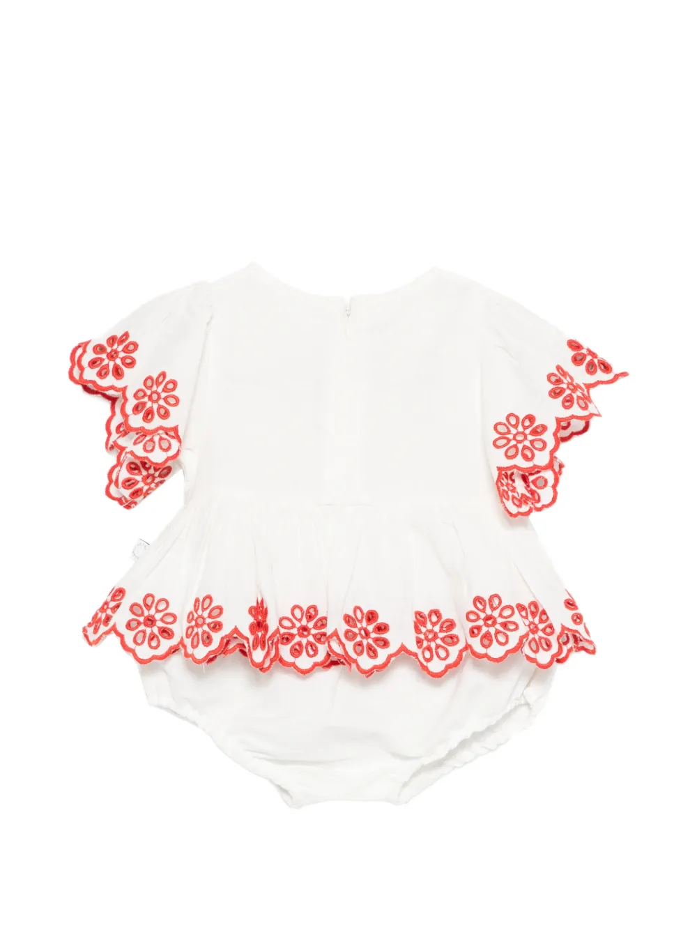 Stella McCartney Kids Jurk met borduurwerk Wit
