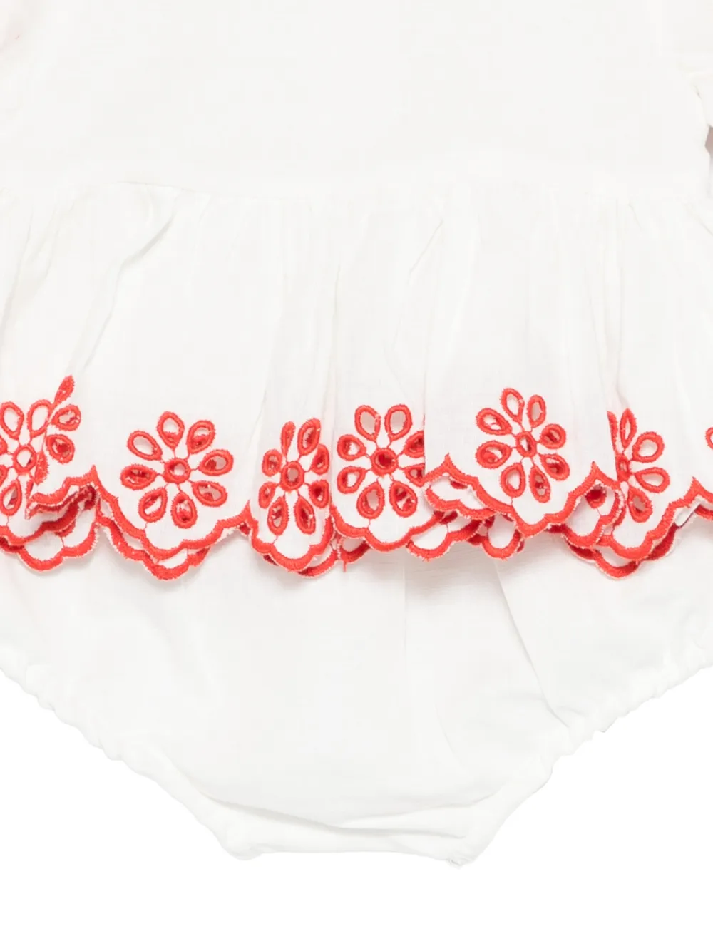 Stella McCartney Kids Jurk met borduurwerk Wit