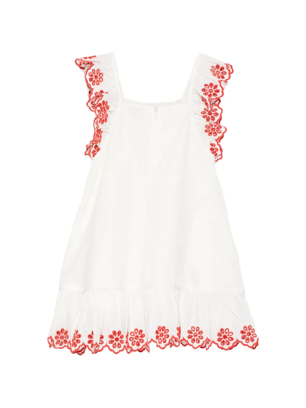 Stella McCartney Kids Jurk met ruches Wit