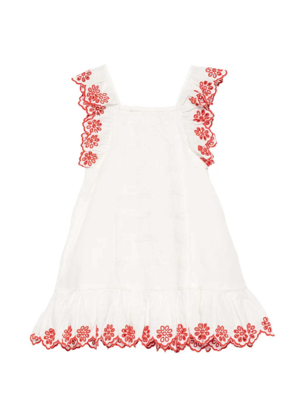 Stella McCartney Kids ruffled-detail dress - Bianco