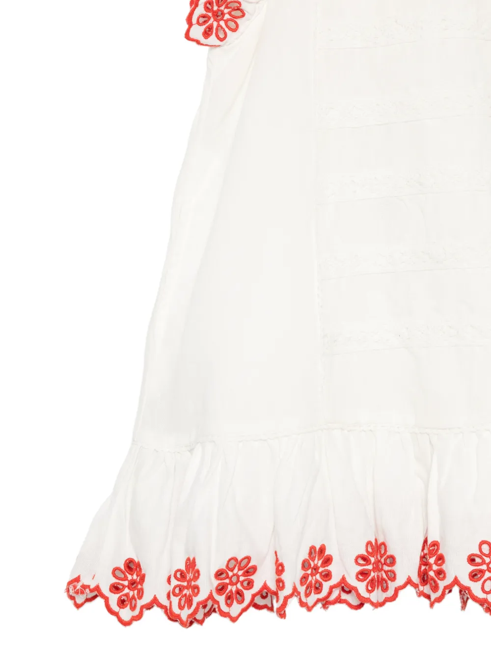 Stella McCartney Kids Jurk met ruches Wit