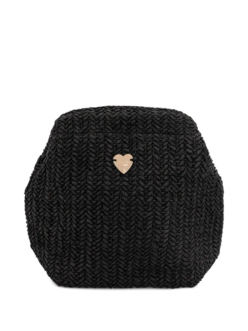 TWINSET woven logo-plaque make-up bag - Nero
