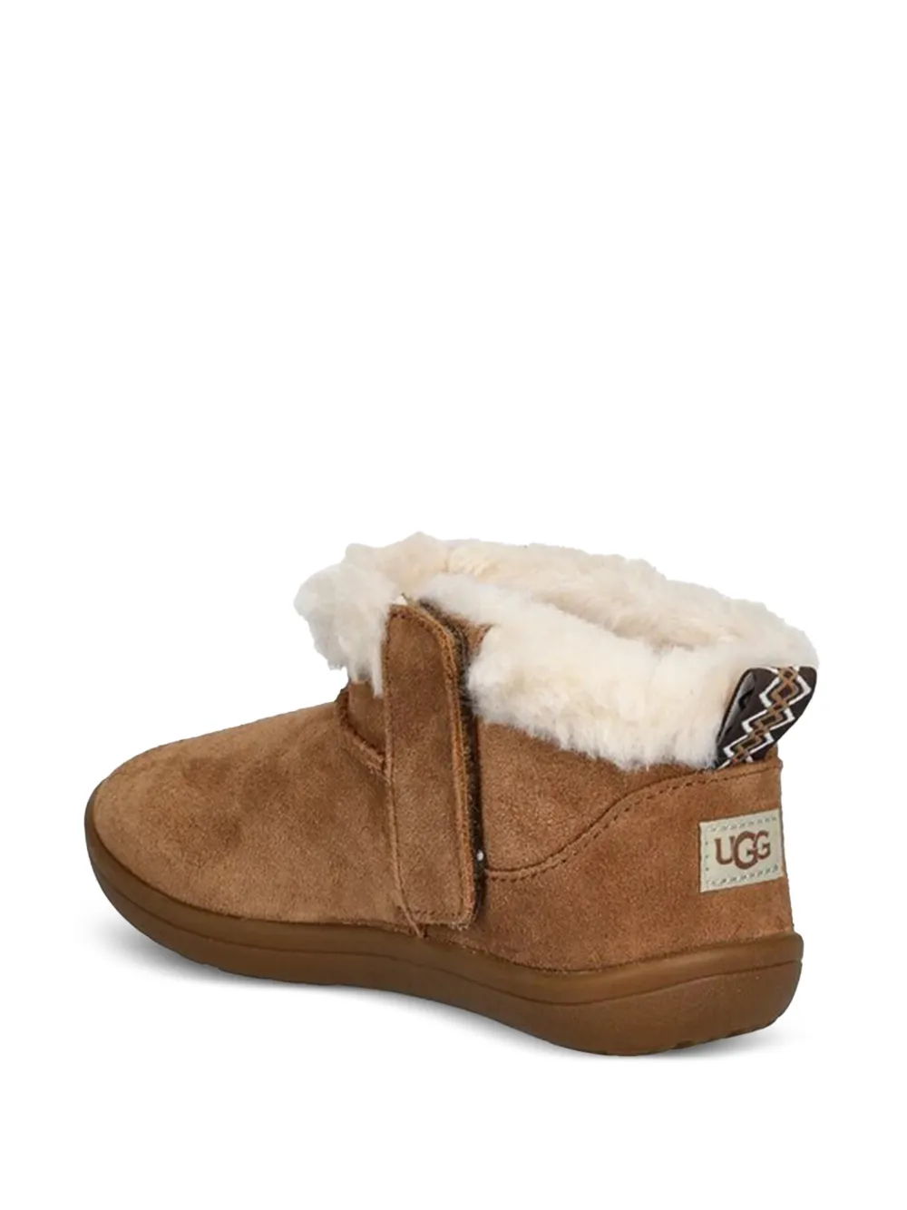 UGG Kids Kinsey shearling-trim touch-strap boots Beige