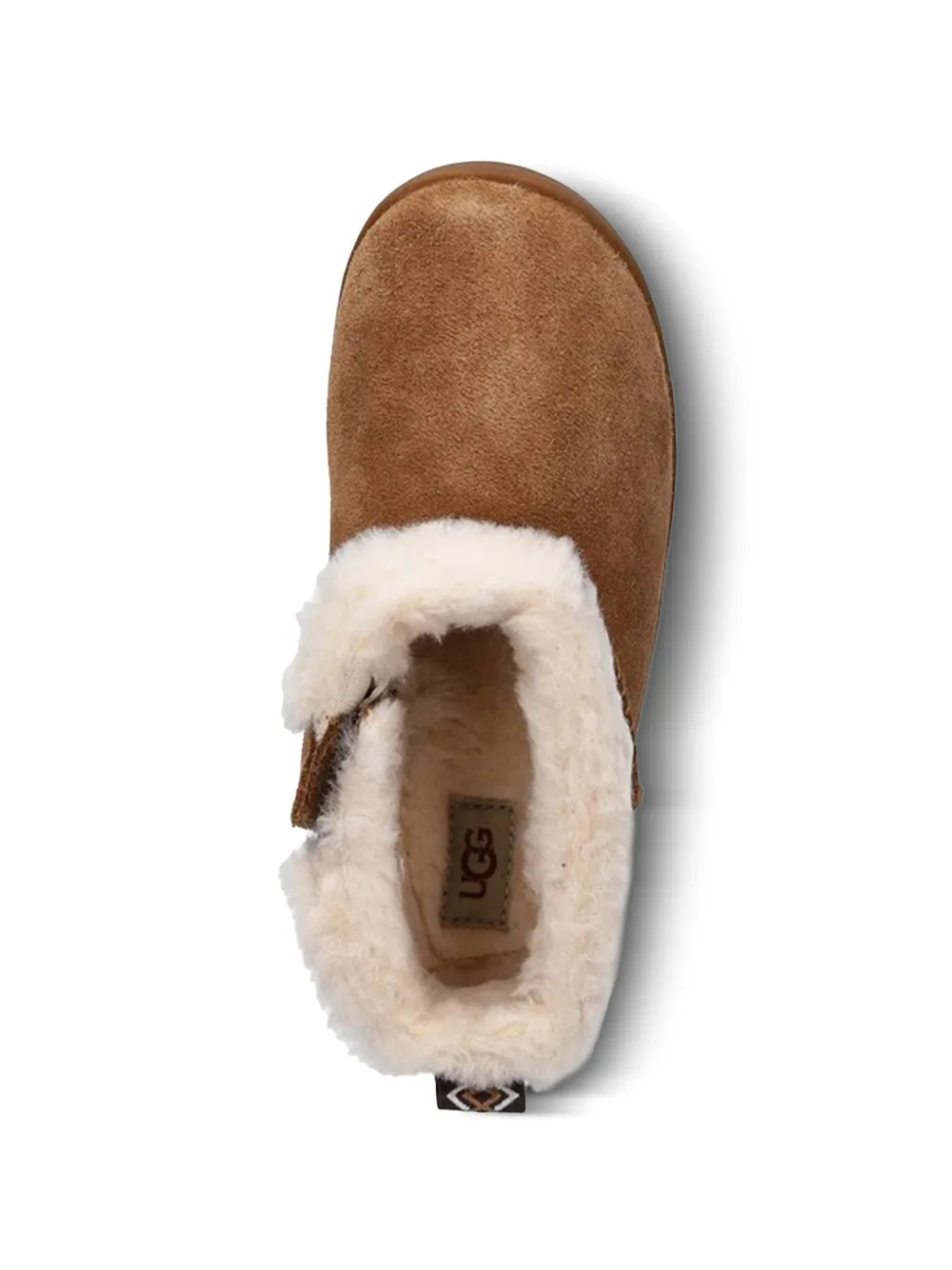 UGG Kids Kinsey shearling-trim touch-strap boots Beige