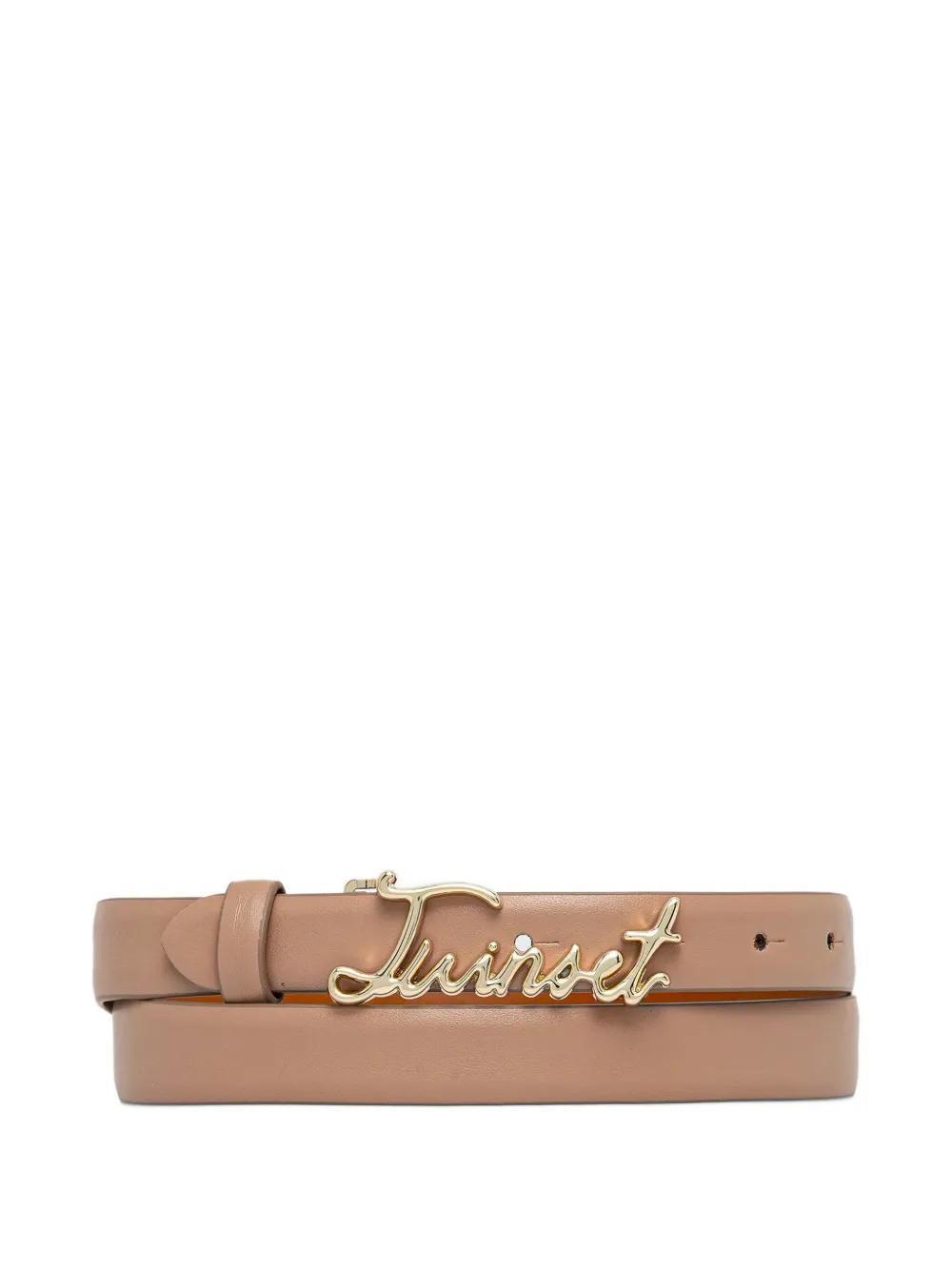 TWINSET Cintura con fibbia logo - Toni neutri