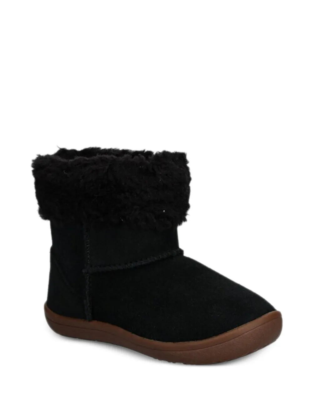 UGG Kids fur trim boots Zwart