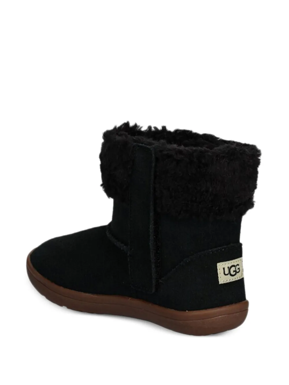 UGG Kids fur trim boots Zwart