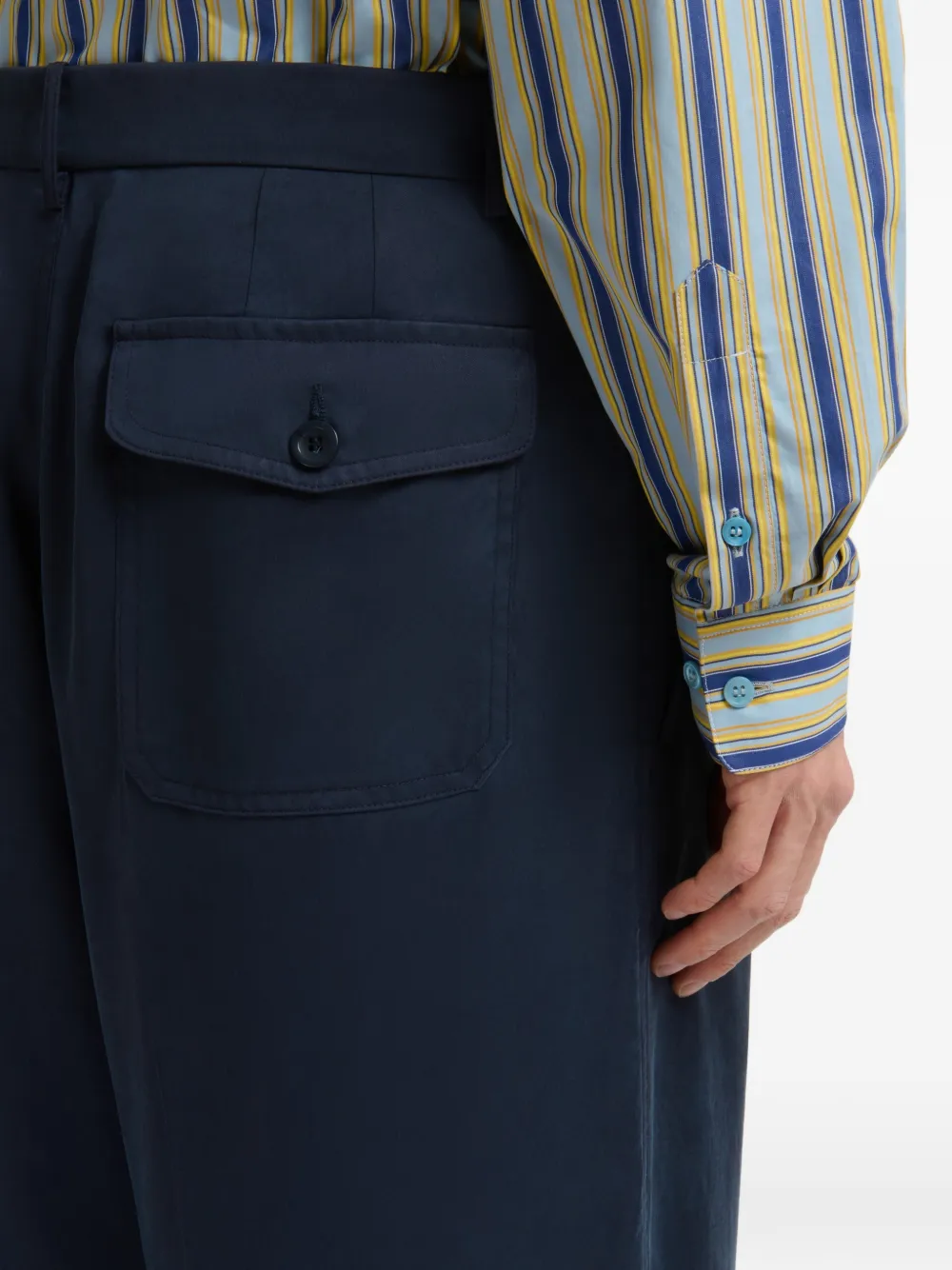 Marni Satijnen broek Blauw