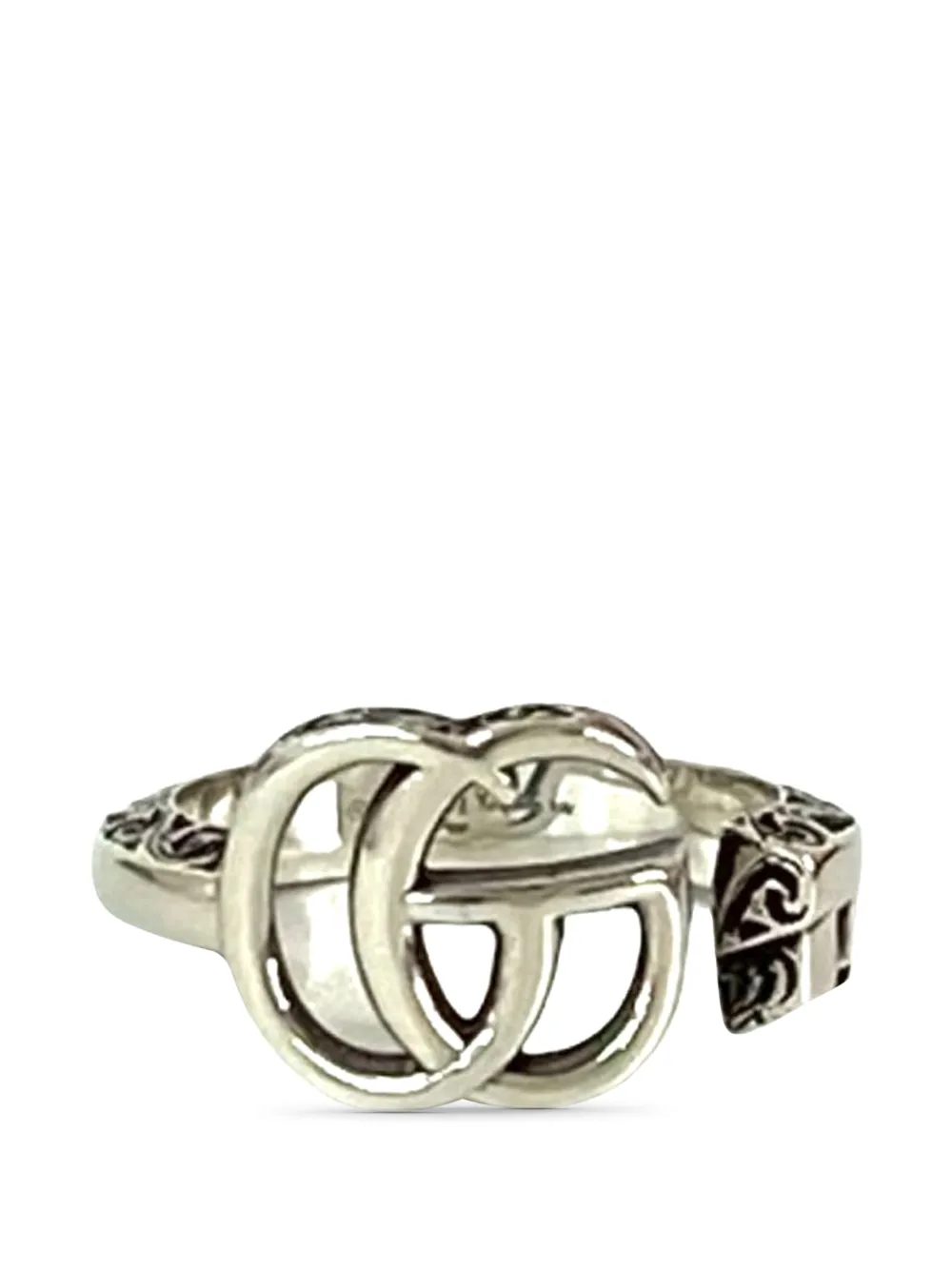 Gucci Pre-Owned 2015-2025 Sterling Silver GG Marmont Key ring - Argento