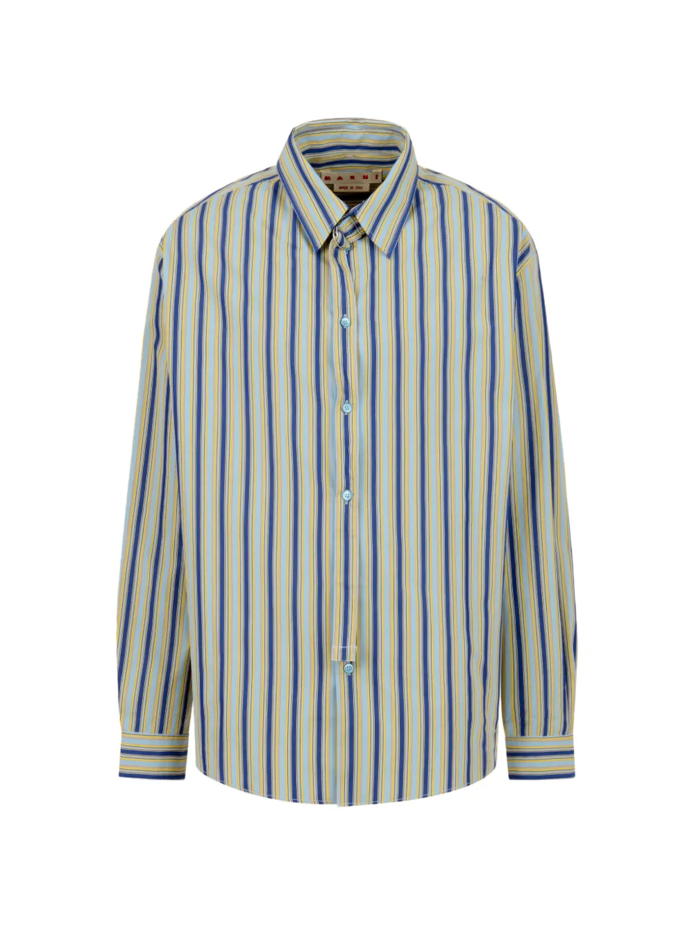 Marni d-ring striped shirt - Blue