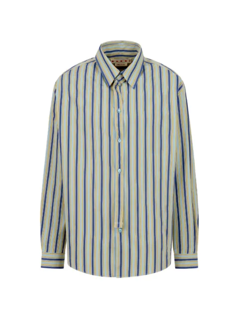 Marni d-ring striped shirt