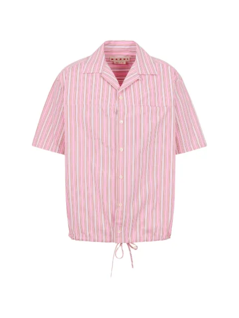 Marni striped drawstring shirt