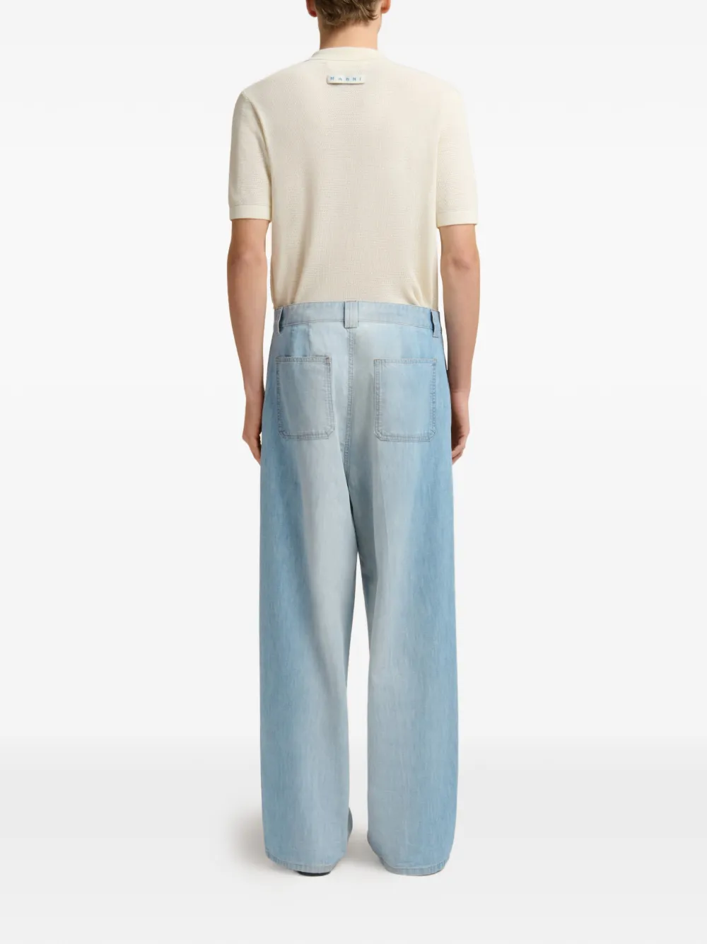 Marni Chambray jeans met foulard Blauw
