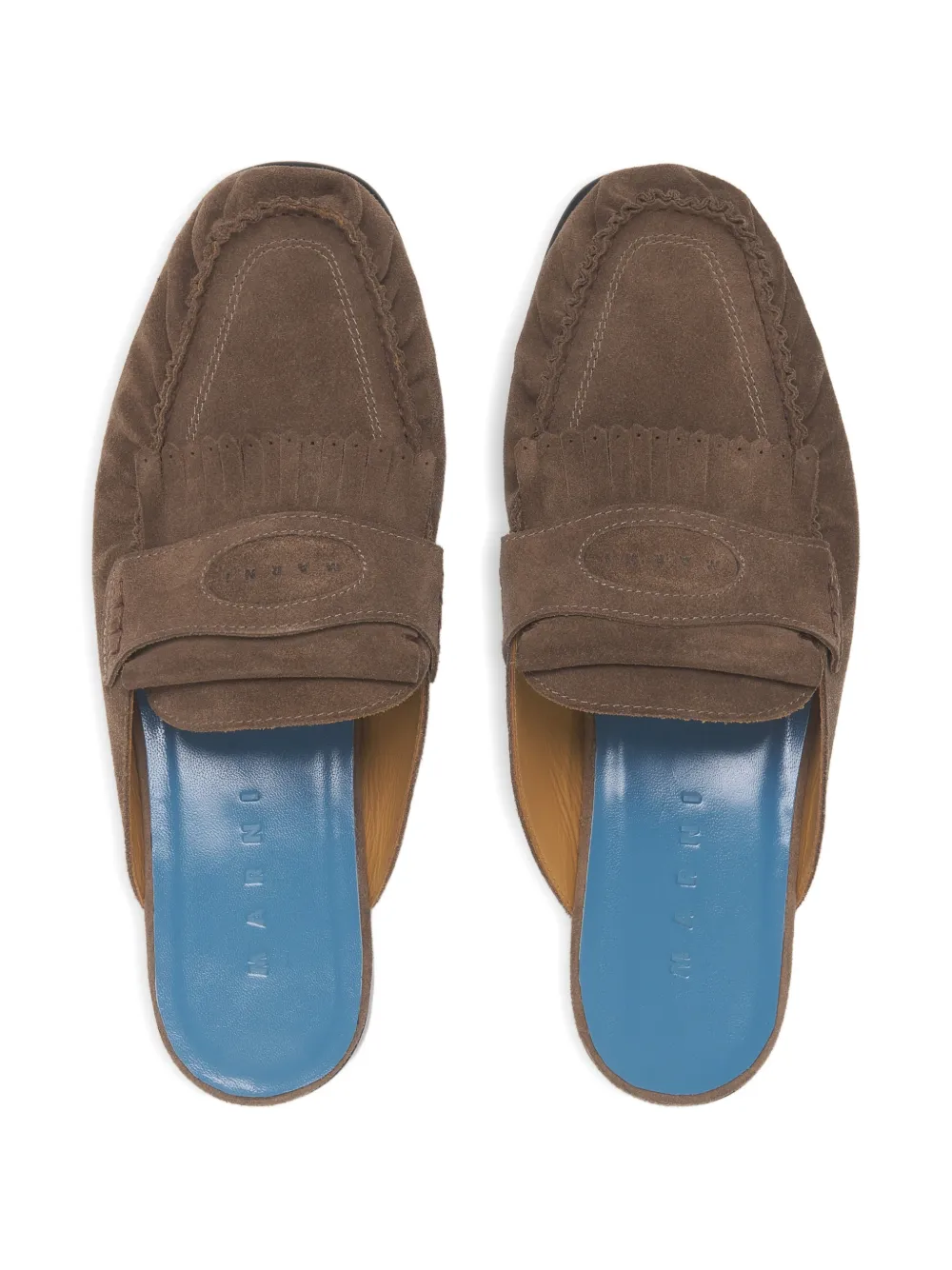 Marni Sabot klompen met franje Bruin