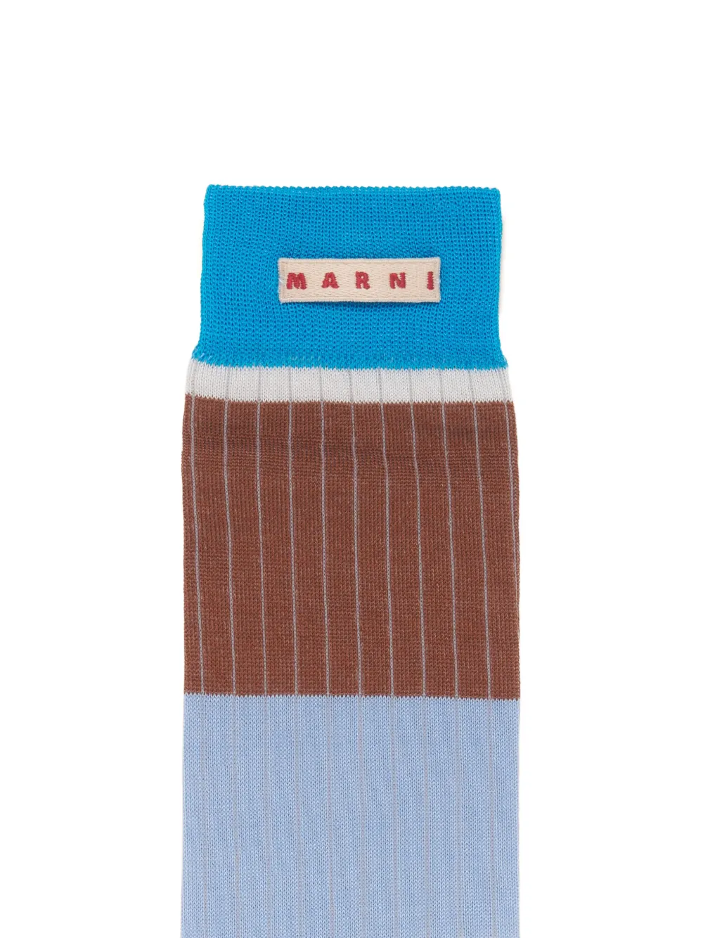  Marni Ribbed Colour-block Socks - Blue 