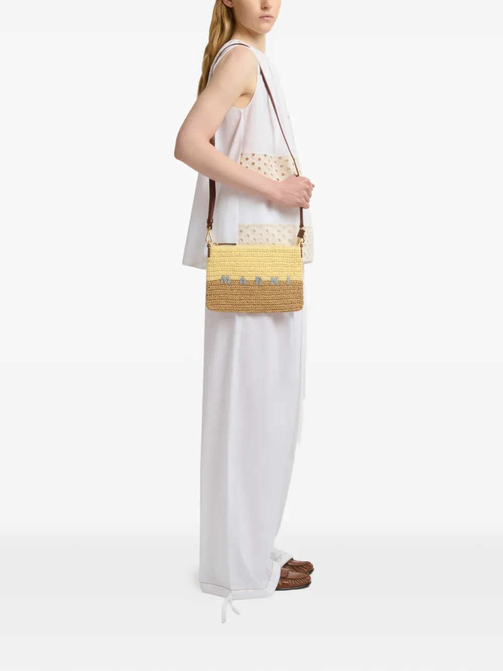  Marni Seaside Colour-block Pouch - Neutrals 