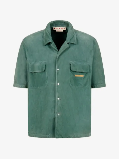 Marni flap-patch pocket lambskin shirt