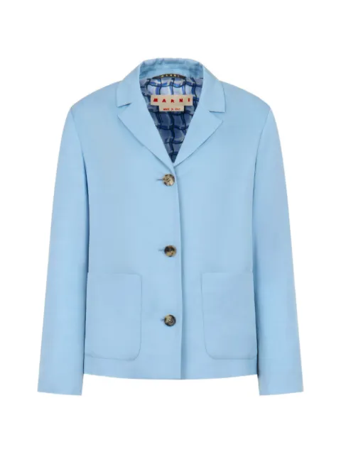 Marni patch-pocket single-breasted jacket